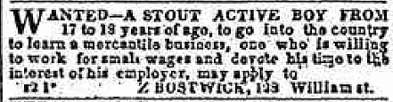 Bostwick 1844 Ad