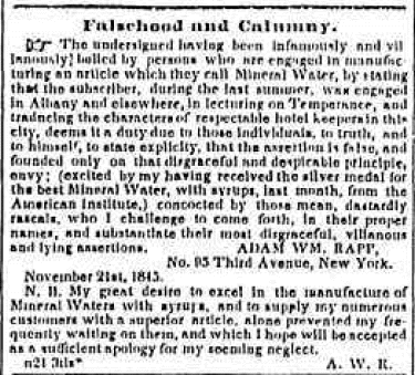 Rapp November 1845 Ad