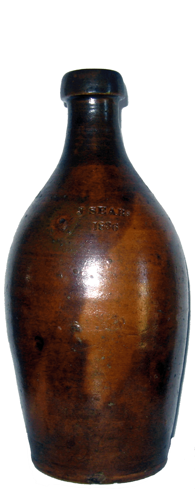 J. Sears 1836 Pottery Bottle