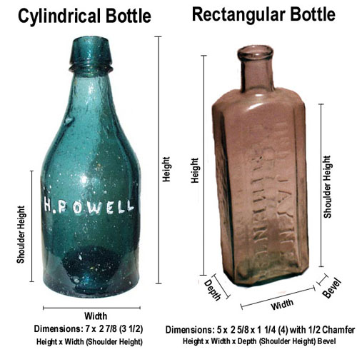 Bottles Dimensions