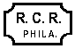 Manufacturer Id = 18013 R. C. R PHILA.