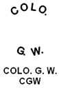 Manufacturer Id = 51477 COLO. G. W. COLO. G. W. CGW
