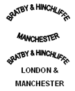 Manufacturer Id = 51549 BRATBY & HINCHLIFF LONDON & MANCHESTER