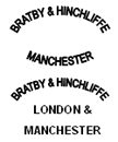 BRATBY & HINCHLIFF LONDON & MANCHESTER