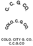 C. C. G. CO. COLO. C. G. CO. COLO. CITY G. CO. C. C. G. CO.