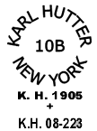 Manufacturer Id = 52910 KARL HUTTER 10B NEW YORK K. H. 1905 + K. H. 08-223