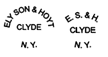 ELY SON & HOYT CLYDE N. Y. E. S. & H. CLYDE N. Y.