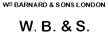 Manufacturer Id = 54084 WM BARNARD & SONS LONDON W. B. & S.