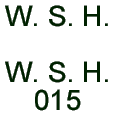 Manufacturer Id = 59223 W. S. H.