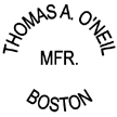 Thomas O'Neil Mfr Boston
