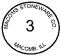 Manufacturer Id = 65659 Macomb Stoneware Co.